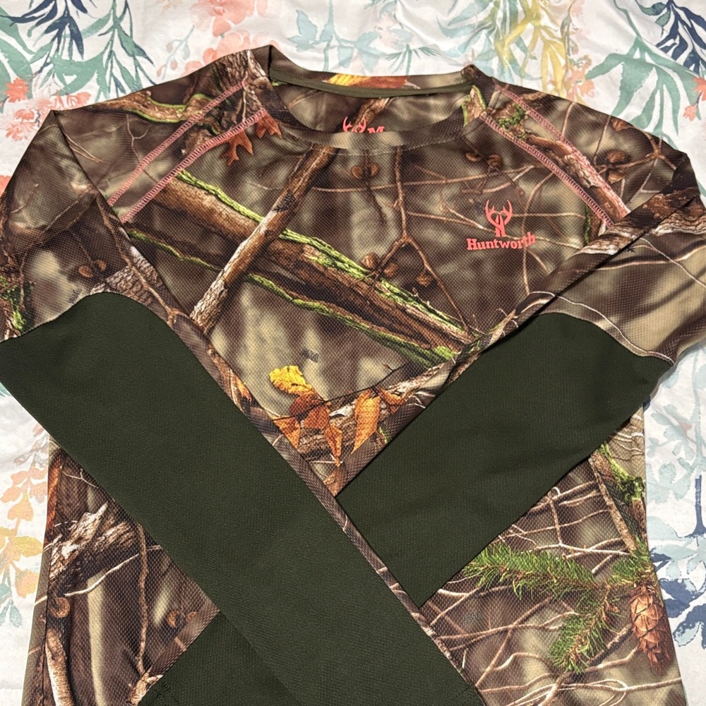 Huntworth Realtree Camo Long Sleeve Shirt - Olive Accents